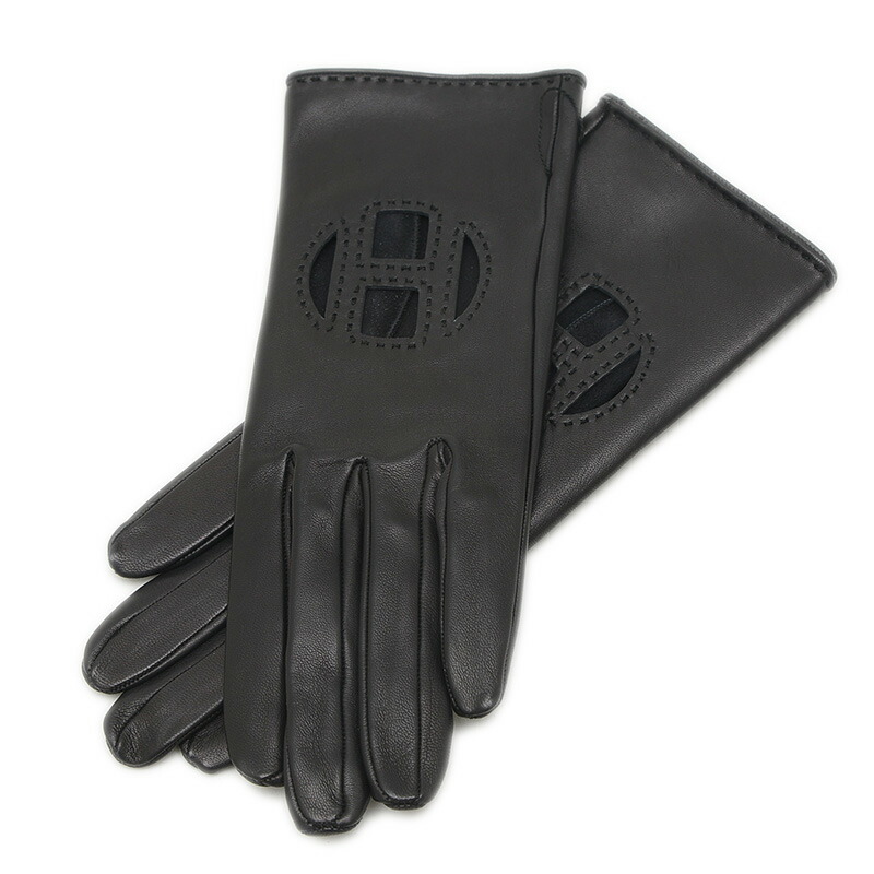 【美品】HERMES エルメス 黒 レザー手袋 ラム革 手袋 グローブ 楽天市場】エルメス【HERMES】レザー グローブ/セリエ/手袋
