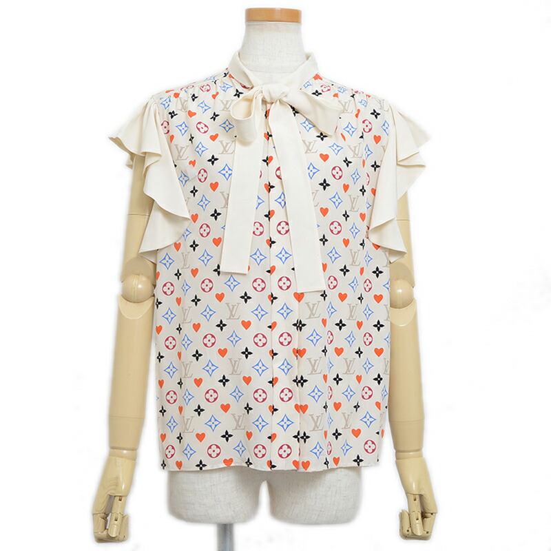 【クリーニング済み】LOUIS VUITTON シルクブラウス ピンクベージュ クリーニング済み】LOUIS VUITTON シルクブラウス ピンクベージュ