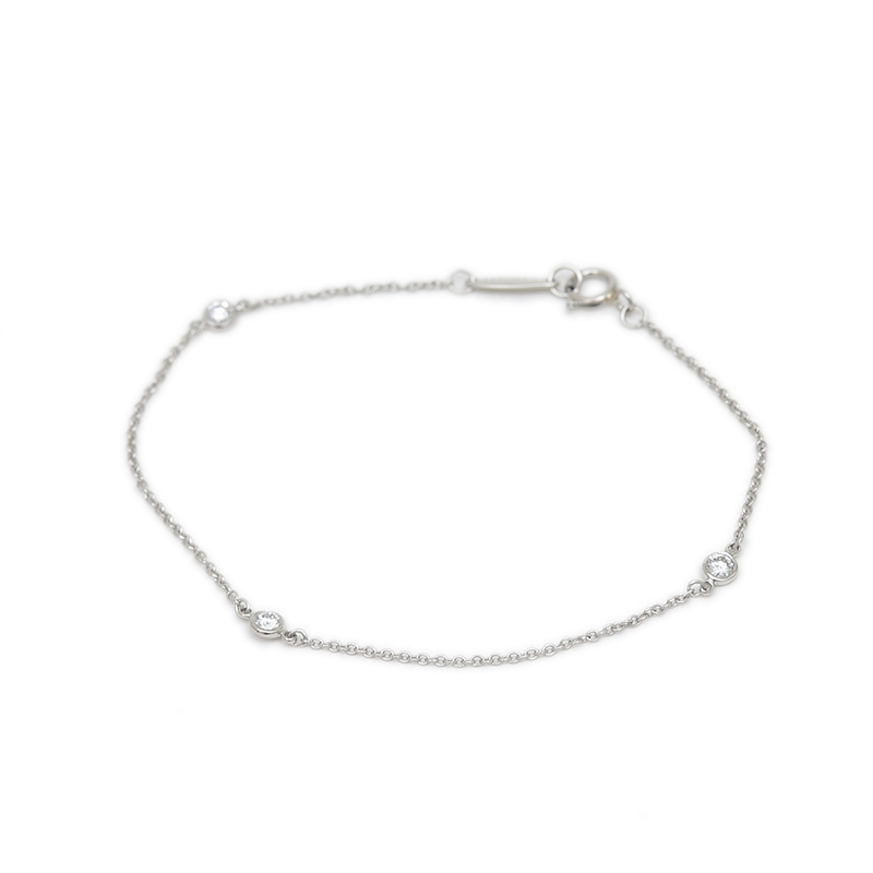 10Ｋバイザヤード ダイヤモンド付きブレスレット Tiffany ティファニー バイザヤードダイヤモンドブレスレット