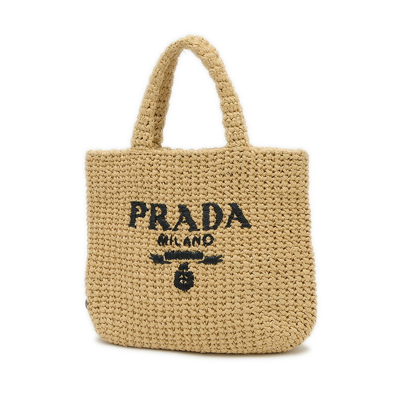 PRADA プラダ ラフィア クロケット カナパ トートバッグ 極美品 PRADA プラダ ラフィアクロケット ハンドバッグ トート