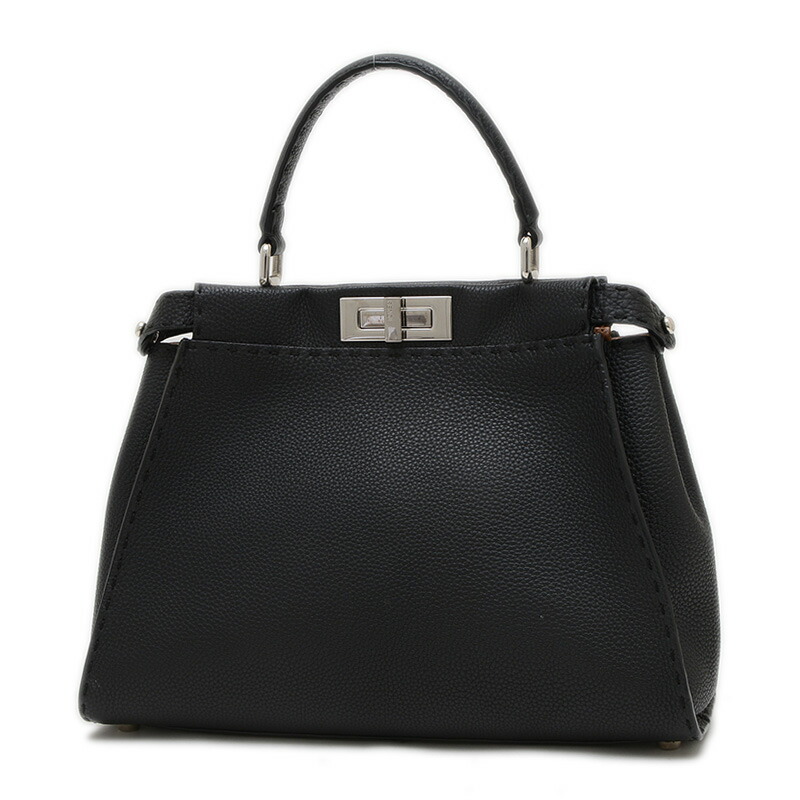 極美品 FENDI フェンディ ピーカブー レザー ブラック ハンドバッグ ピーカブー ソフト スモール レザー ブラック | Fendi