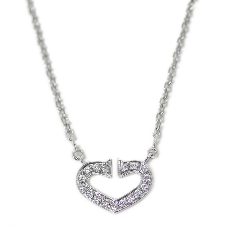 楽天市場】【中古】CARTIER カルティエ Cハート ネックレス 750 K18WG