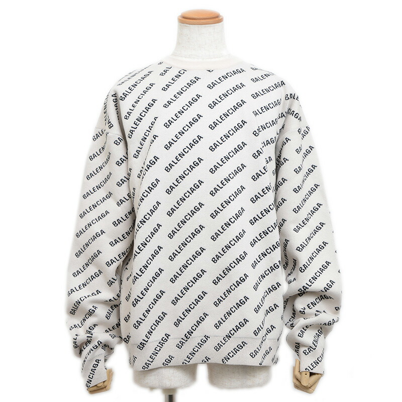 楽天市場】【送料無料】 バレンシアガ ロゴ ニット グレー ブラック