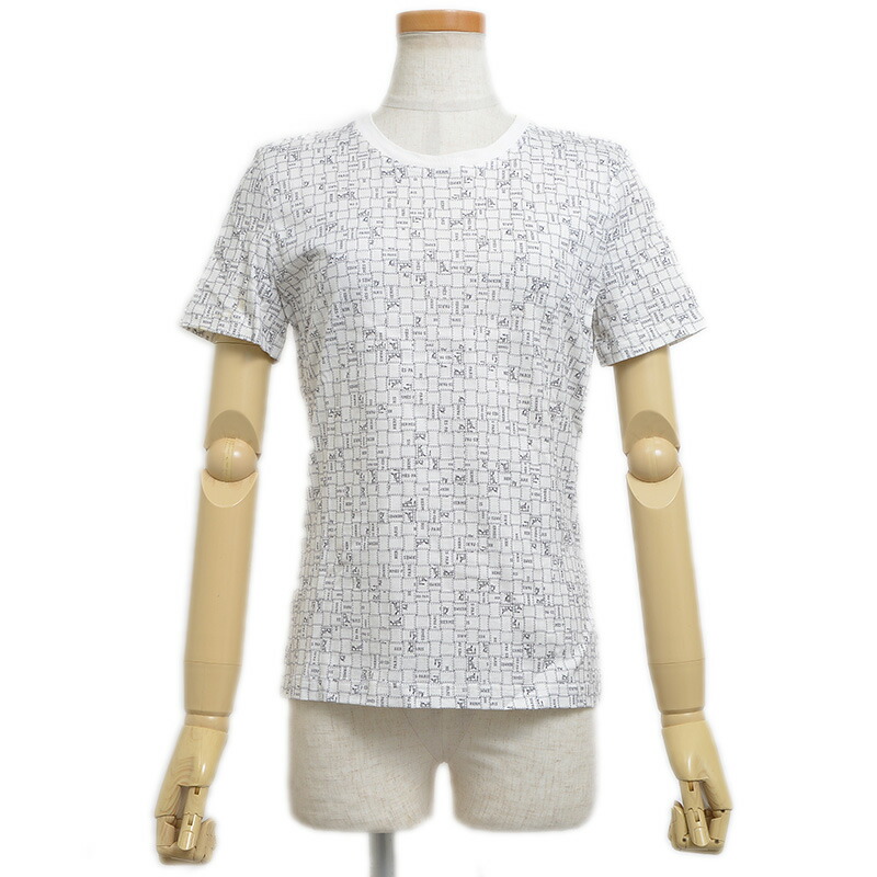 エルメス　ボルデュックTシャツ HERMES エルメス ボルデュック リボン 半袖Tシャツ コットン 白