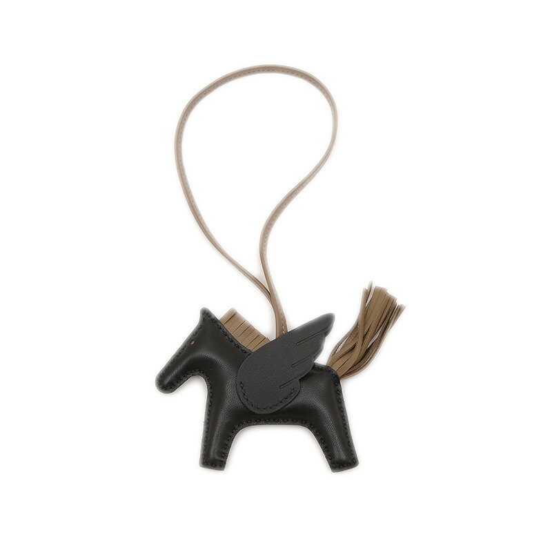 【新品未使用】エルメス バディチャーム 犬 クロxクレ HERMES エルメス バッグチャーム バディ バディ 犬 黒 (ブラック