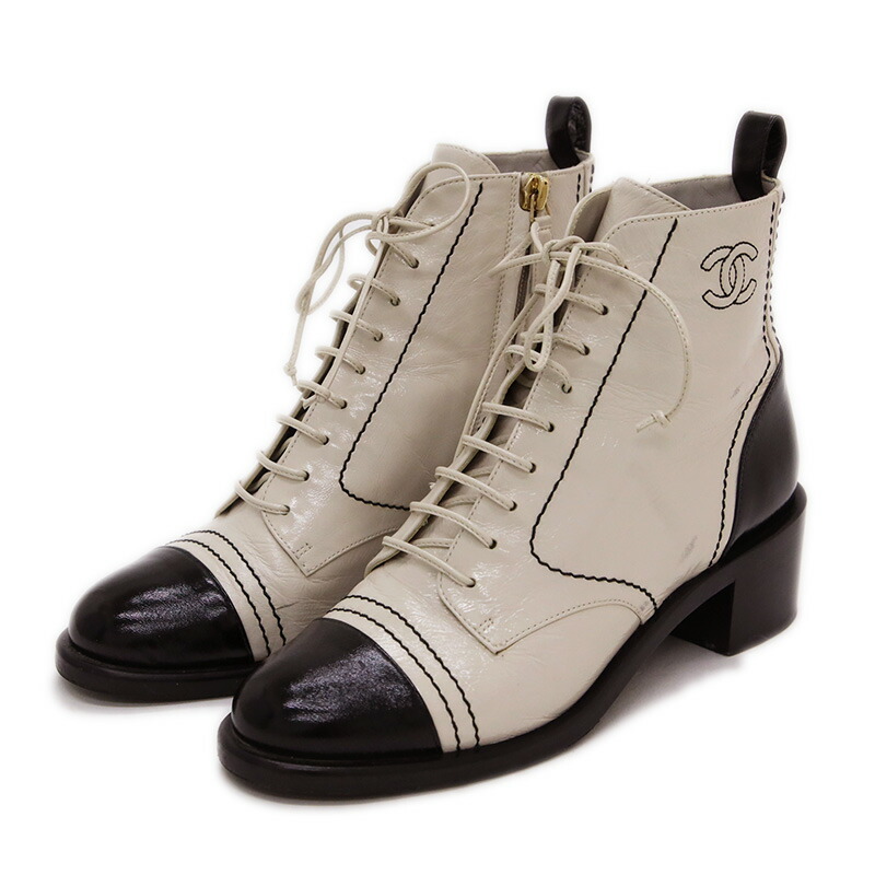 楽天市場】【シャネル】Chanel ココマーク レザー レースアップ