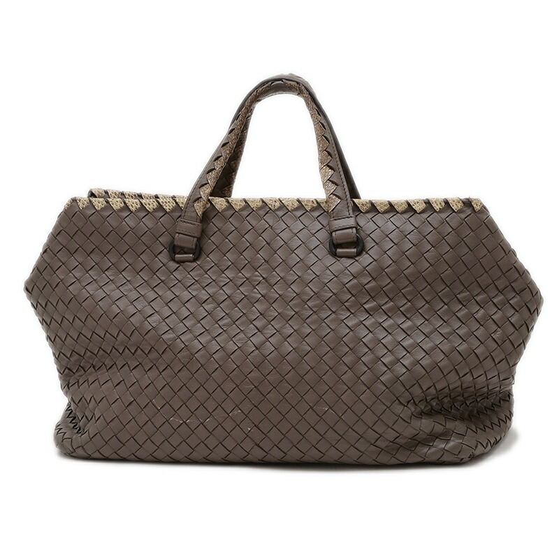 希少】BOTTEGA VENETA オールパイソン ボストンバッグ 希少】BOTTEGA
