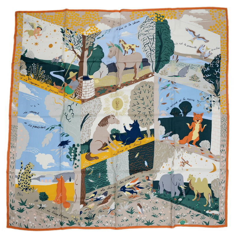 楽天市場】エルメス カレ140 ジェアン ショール ジャガーとハチドリ