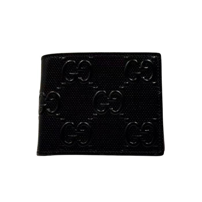 【新品未使用】GUCCI 二つ折り財布 GGエンボス　ブラック　625555 GUCCI （新品・未使用品）グッチ 二つ折り財布 札入れ GGエンボス