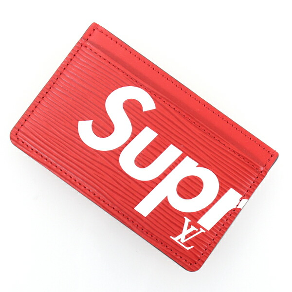 ルイヴィトン 歌留多容れもの エピ 赤 ポルト・カルト・サーンプル シュプリーム 二人三脚 Supreme M67712 LOUIS VUITTON ヴィトン ビトン 制限事項 レア 通行手形容れもの 名刺入れ【新品・未当てはめる】