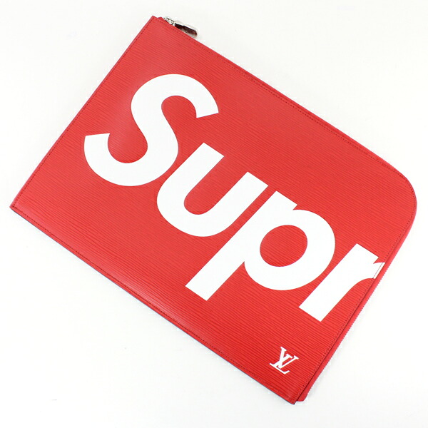 【新品】ルイヴィトンxシュプリーム クラッチペダル御徒面子 ポシェット・大きな進歩 LOUIS VUITTON×Supreme エピ 赤 赤いこと メンズ M67722 冷やりとした 2塁手御徒面子 ハンドバック LOUIS VUITTON ルイ・ヴィトン ビトン 助けになる ブランド名 定番 一般受け 差し上げ物 差し上げ物