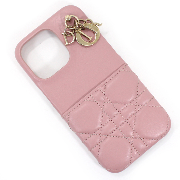 Dior iphone 12 12pro ケース カナージュ ピンク レザー クリスチャンディオール Christian Dior カナージュ レディ
