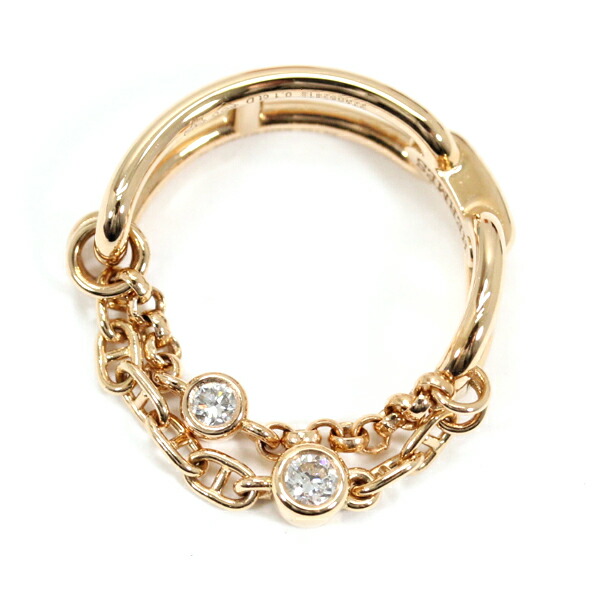 エルメス ケリーリング カデナコンビ シルバー ゴールド 6号 エルメス リング ケリー カデナ | 東京銀座のヴィンテージウォッチ専門