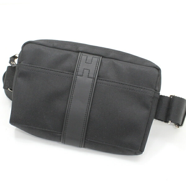 エルメス アカプルコ バサスMM ナイロン ショルダーバッグ ブラック HERMES エルメス アカプルコ バサスMM ショルダーバッグ