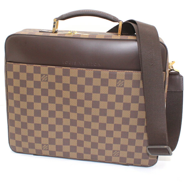 Louis Vuitton ビジネスバッグ 中型 ブラウン Louis Vuitton Pre-Owned マカサー プレジデント ビジネスバッグ