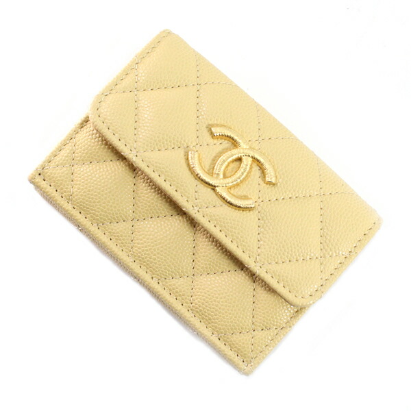 【CHANEL★上品ゴールドCC】三つ折り ウォレット 楽天市場】シャネル 三つ折り財布(小銭入れあり) クラシック
