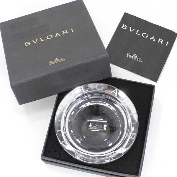 BVLGARI クリスタル 置物 箱付き／灰皿／新品未使用／箱あり ✨未使用✨BVLGARI ブルガリ 灰皿 クリスタル 箱付き 小物入れ 置物