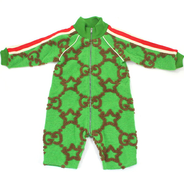 GUCCI グッチ GG衣裳 もの言う花御召しもの ベビー服 書きあらわす：9/12/(73/52) 緑であること【新品】