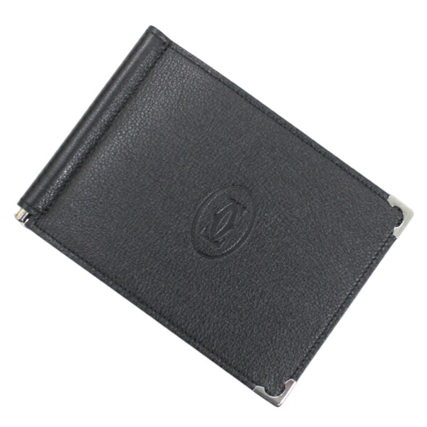 楽天市場】[訳あり]カルティエ 折り財布マネークリップ ブラック