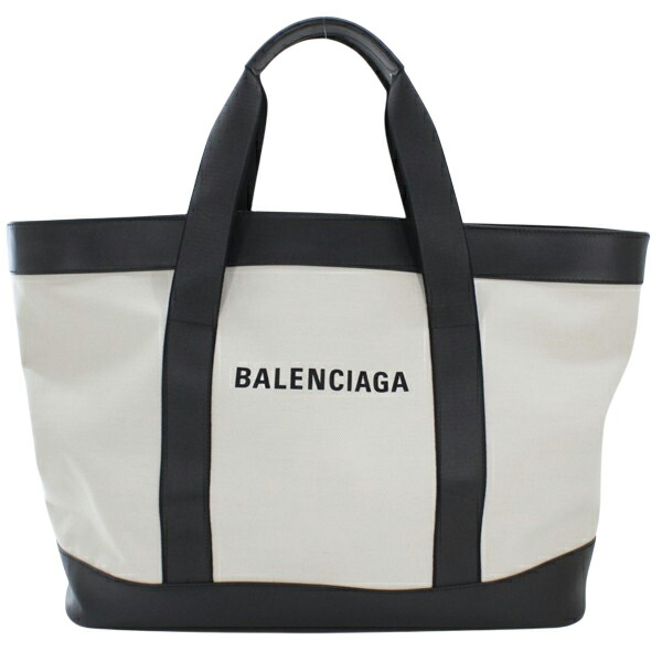 BALENCIAGA ネイビートート バッグ バレンシアガ 大容量 ボストン ホワイト キャンバス レザー 革 メンズ レディース マザーズバッグ カバン 479290 BALENCIAGA 軽量 便利 ブランド 定番 人気 プレゼント ギフト 鞄【新品】｜BrandShop Akindo 質屋あきんど 81,840円