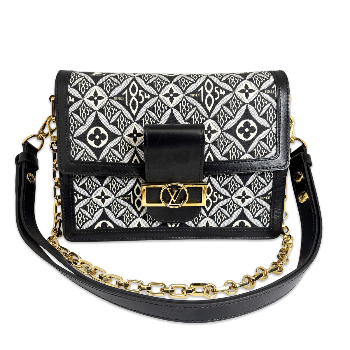 【中古】 LOUIS VUITTON ドフィーヌMM モノグラム ジャガード ブラック M57211 9826 ルイヴィトン ドーフィーヌ ルイヴィトンショルダー バッグ ルイヴィトンショルダーバッグ ルイヴィトンバック ヴィトンショルダーバッグ ヴィトンバッグ中古 ルイヴィトンバッグ中古