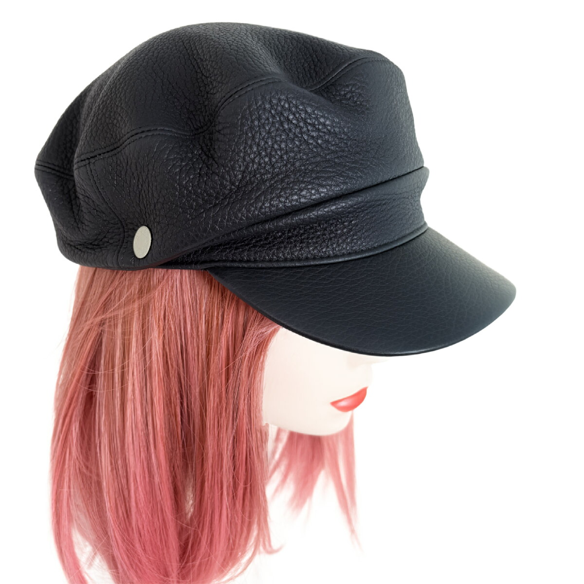 【中古】 エルメス キャスケット ディアスキン ブラック レディース HERMES 帽子 黒 black レザー セリエ （1775）
