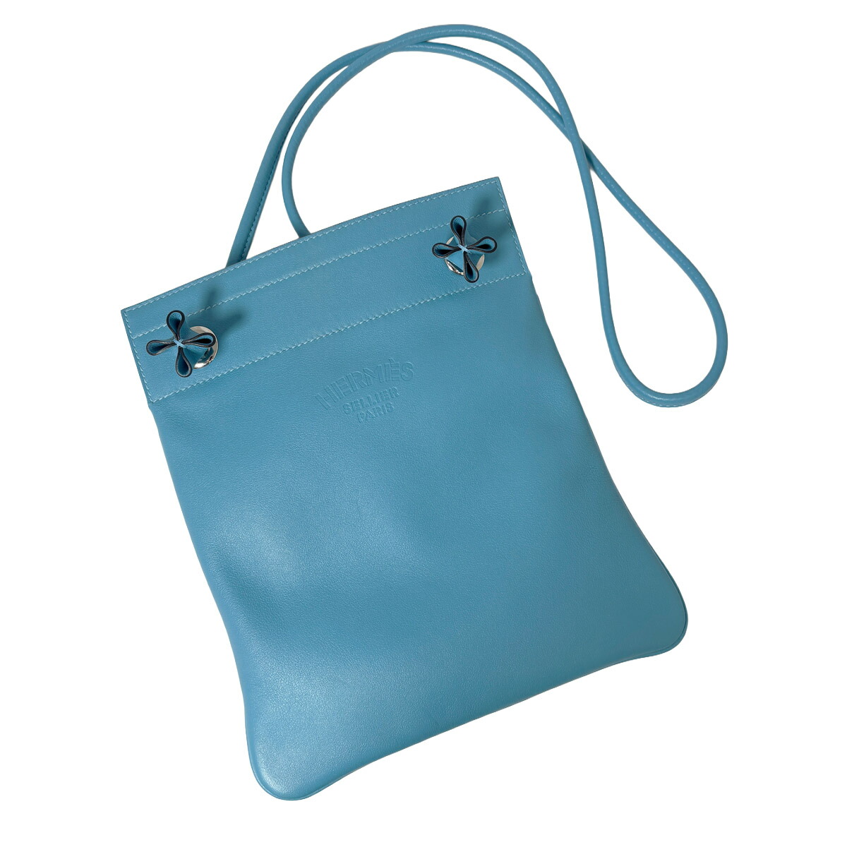 【中古】エルメス HERMES サックアリーヌ バイカラー MINI ショルダーバッグ バッグ メンズ レディース ブルー （1553）