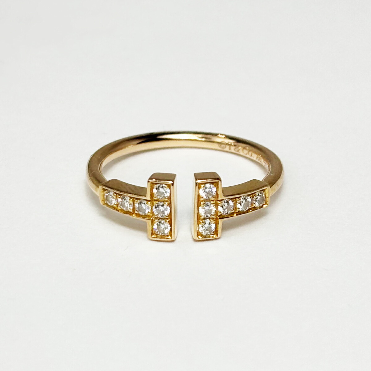 な*な様 K18PG ティファニー Tワイヤーリング　ダイヤモンド　ゴールド ティファニー 指輪 K18PG Tワイヤーリング : たかみ質店 Yahoo