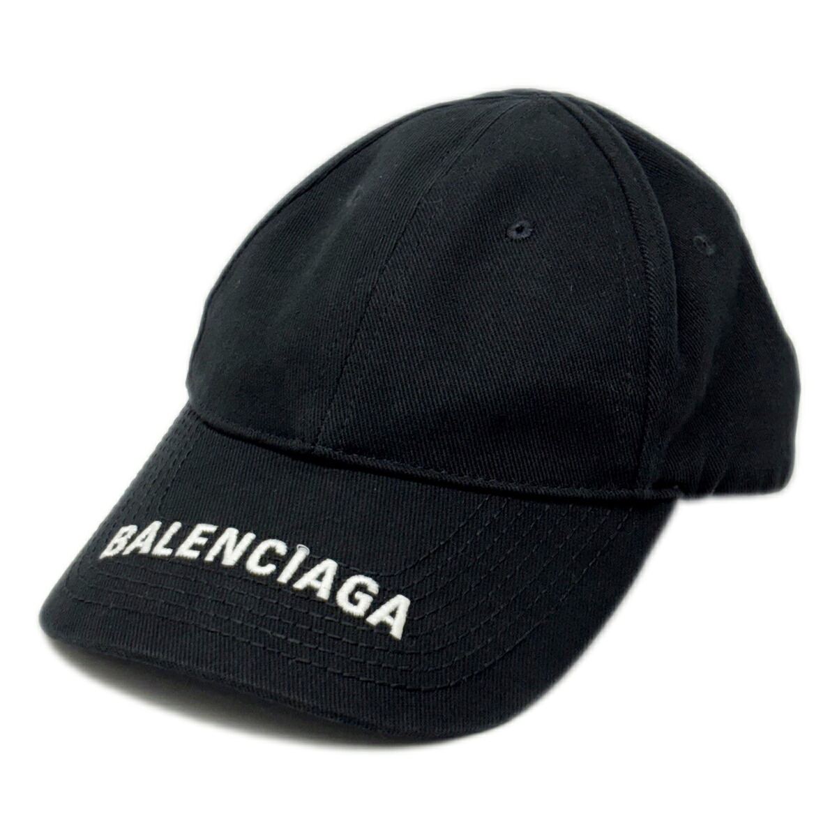 【中古】 バレンシアガ BALENCIAGA キャップ ベースボールキャップ ロゴ ブラック L 59cm メンズ レディース|ブランドショップキング