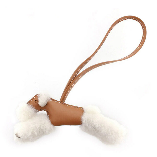 【新品未使用】エルメス バディチャーム 犬 クロxクレ 新品未使用】エルメス バディチャーム 犬 クロxクレ 新品未使用