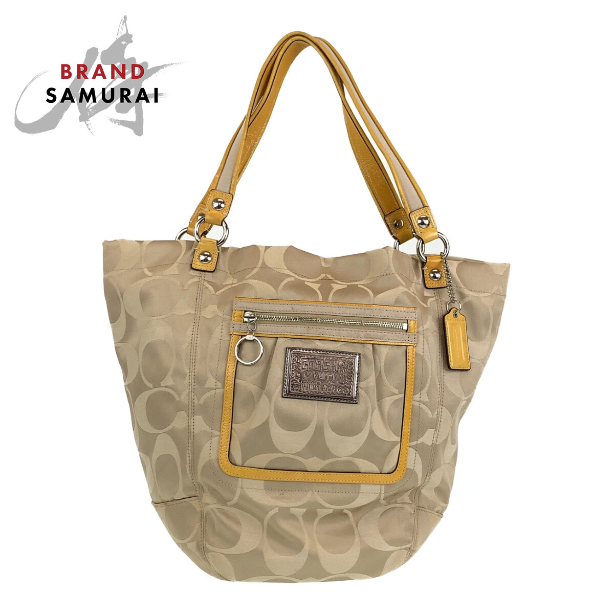 楽天市場】COACH コーチ シグネチャー イエロー ゴールド金具 ナイロン