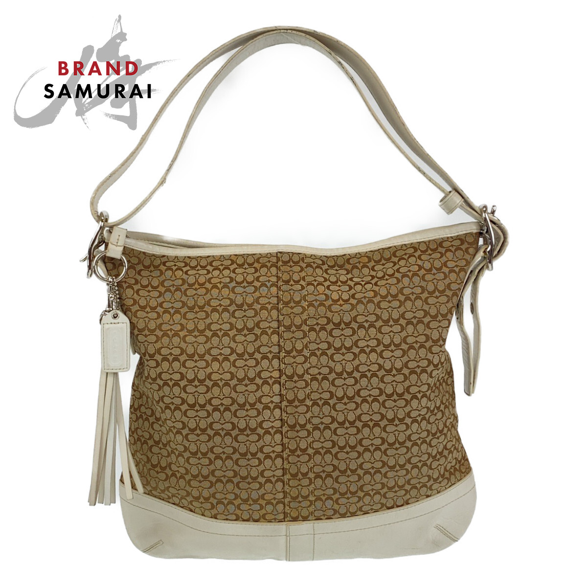 楽天市場】美品 COACH コーチ シグネチャー ベージュ ブラウン