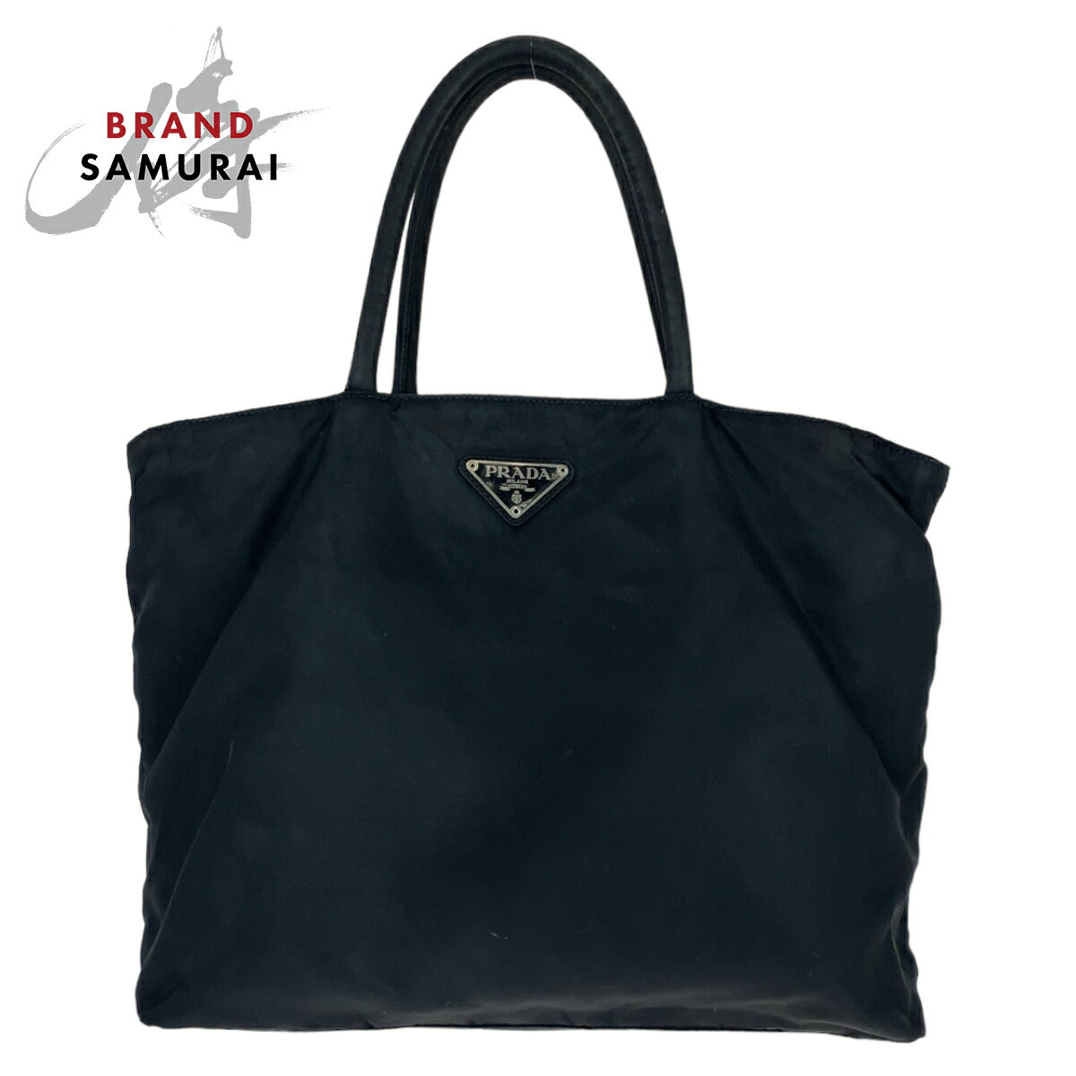 【PRADA】国内発送 トライアングルロゴノ ハンドバッグ ブラック PRADA - PRADA(プラダ) ハンドバッグ トライアングルロゴ BL0106