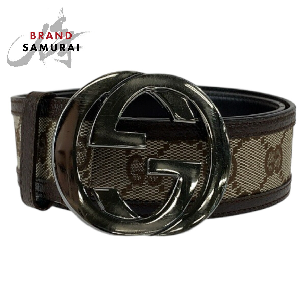 【美品】グッチ　GUCCI バッグルのみ ベルト　シルバー P55 GUCCI - グッチ GUCCI ベルト Gロゴ レザー 70-28 シルバー