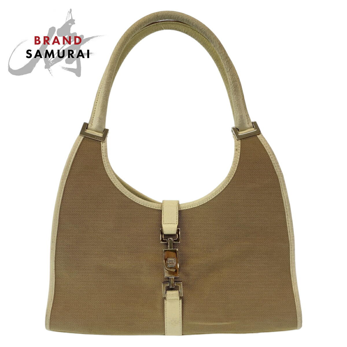 GUCCI グッチ ハンドバッグ ジャッキー ロゴ金具 レザー 楽天市場】GUCCI グッチ ジャッキー ベージュ ホワイト シルバー金具