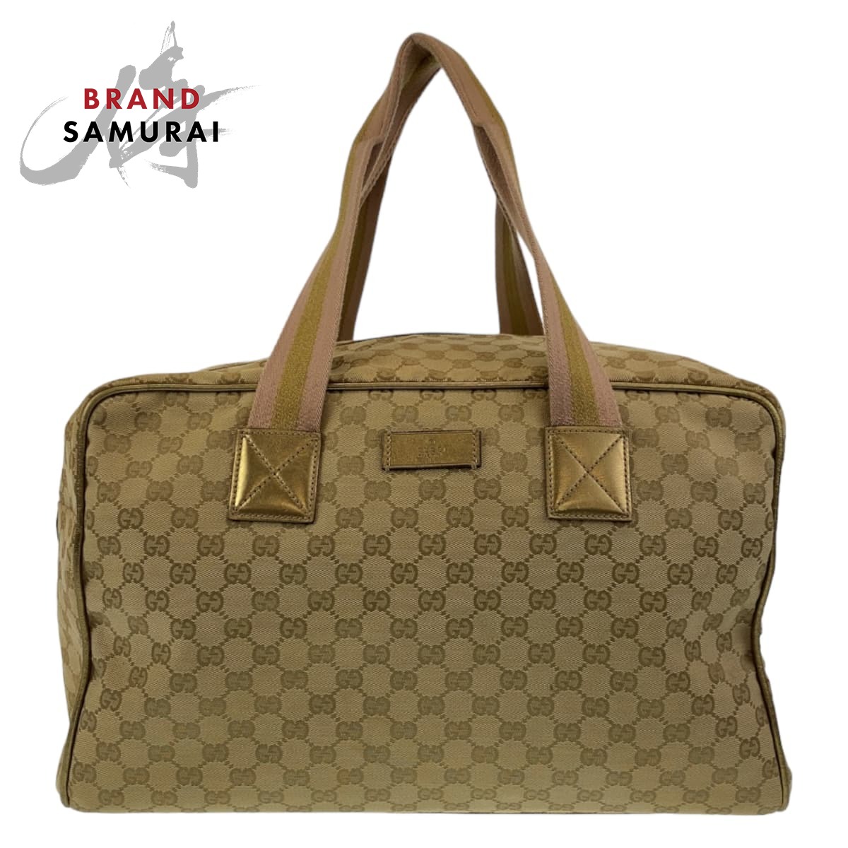 【GUCCI】ボストンバッグ　旅行鞄　GGスプリーム　ブラウン GG グッチ ボストンバッグ ティアン GGスプリーム ブラウン PVC