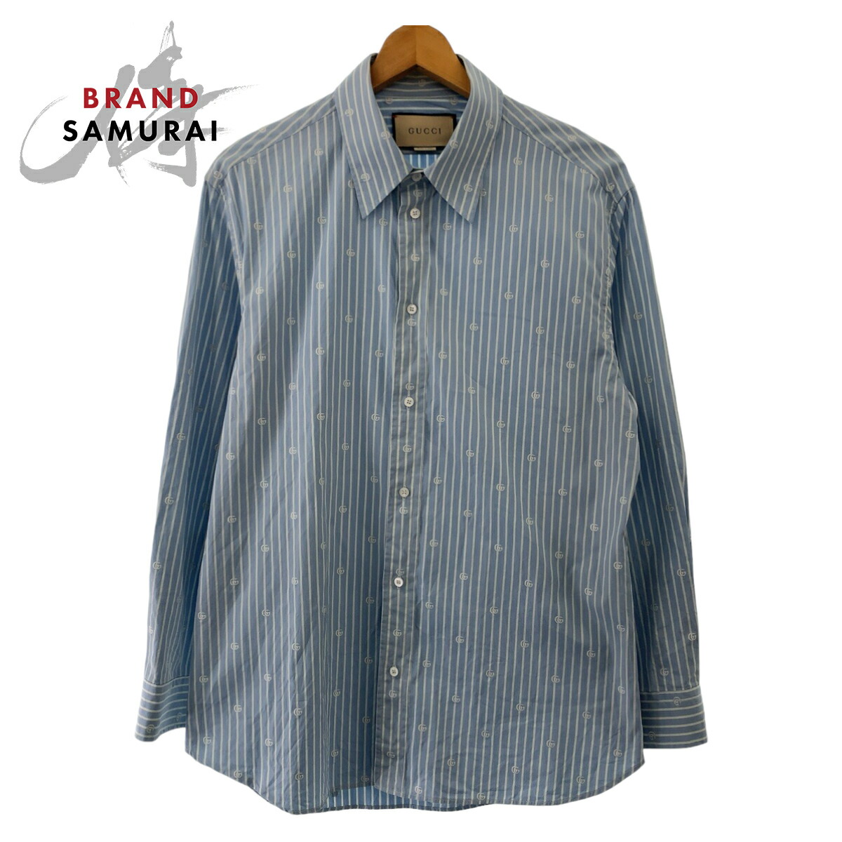 美品　GUCCI グッチ　カフス付　シャツ　チェーン　ジャケット　ブラウス 国内発送☆GUCCI】チェック ホース プリント シルク シャツ