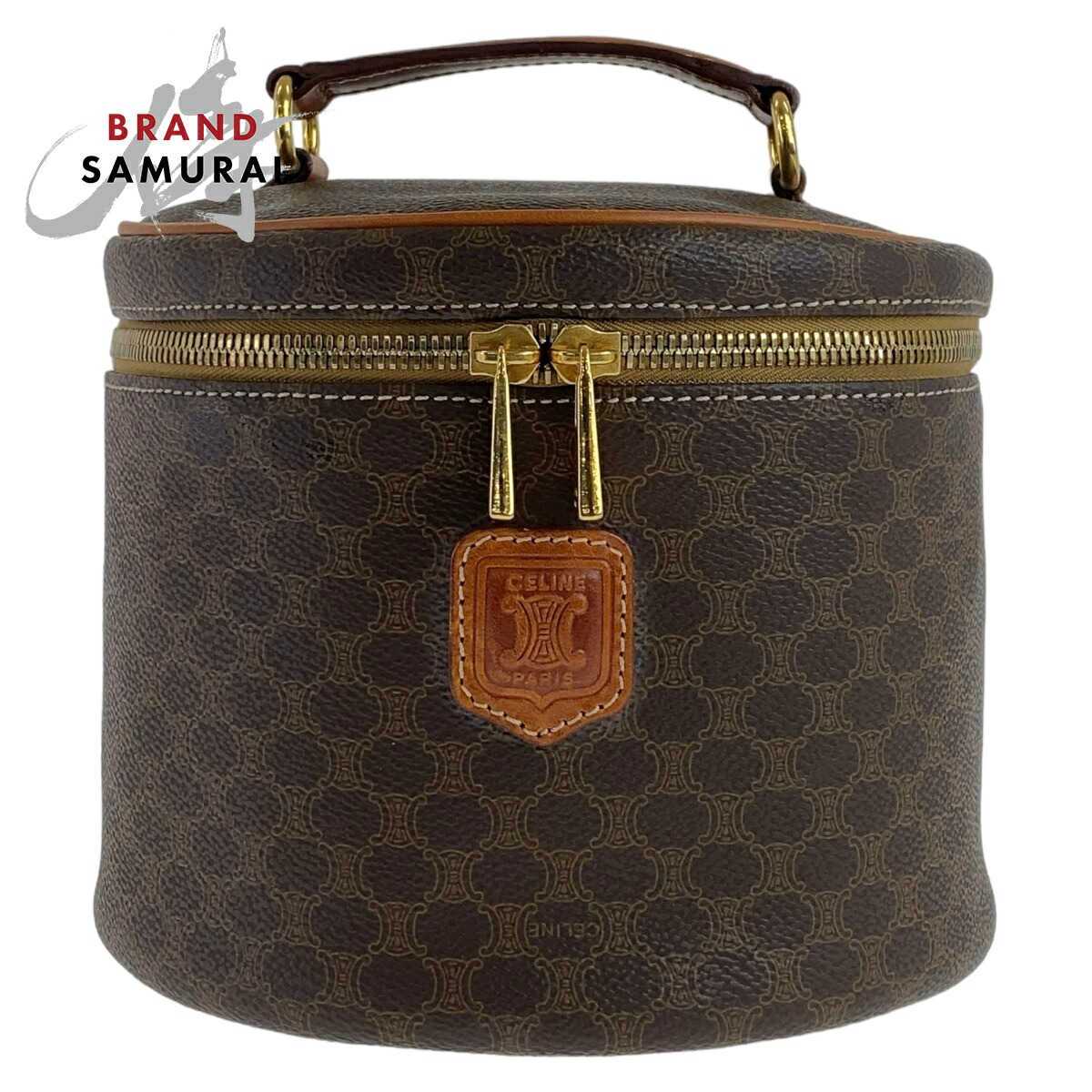 【美品】セリーヌ　バニティバック　マカダム柄 CELINE マカダム柄 バニティバッグ ブラウン PVC Leather – VALTIQUE