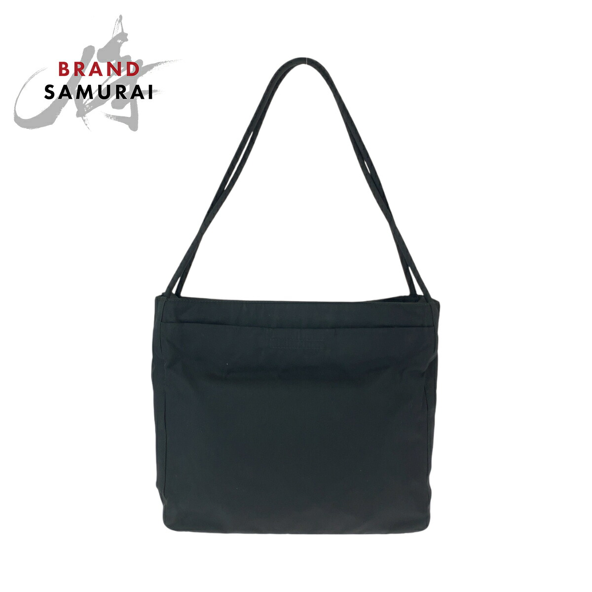 楽天市場】美品 PRADA プラダ テスート 三角ロゴプレート ブラック 黒