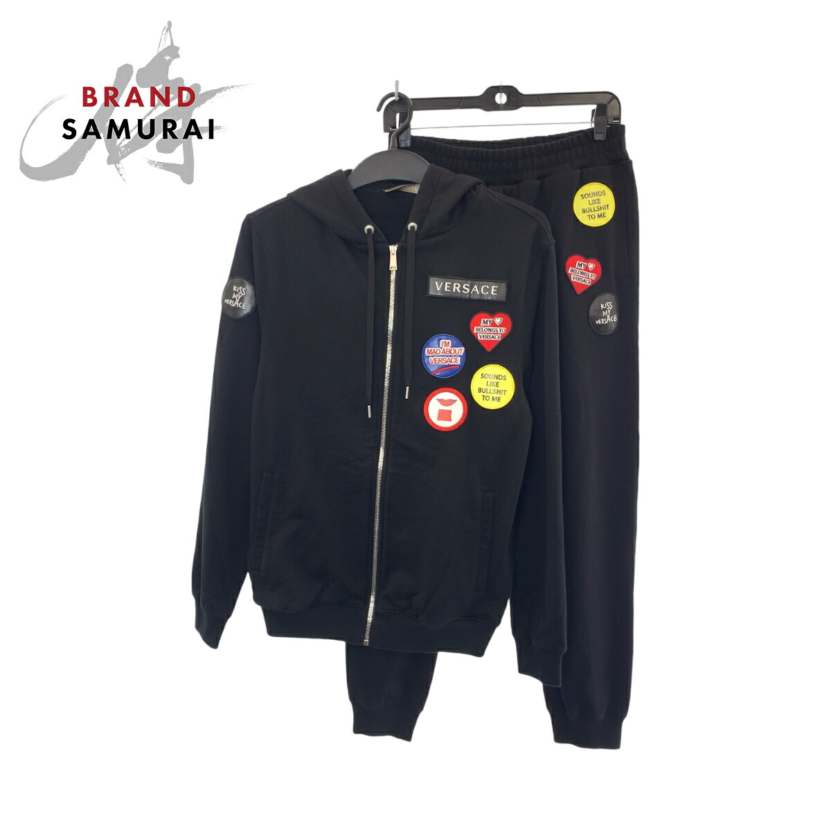 【関込】VERSACE ヴェルサーチェ◆カルトゥーシュ 装飾 パーカー メンズ デザイナー スウェットシャツ & パーカー | ヴェルサーチ