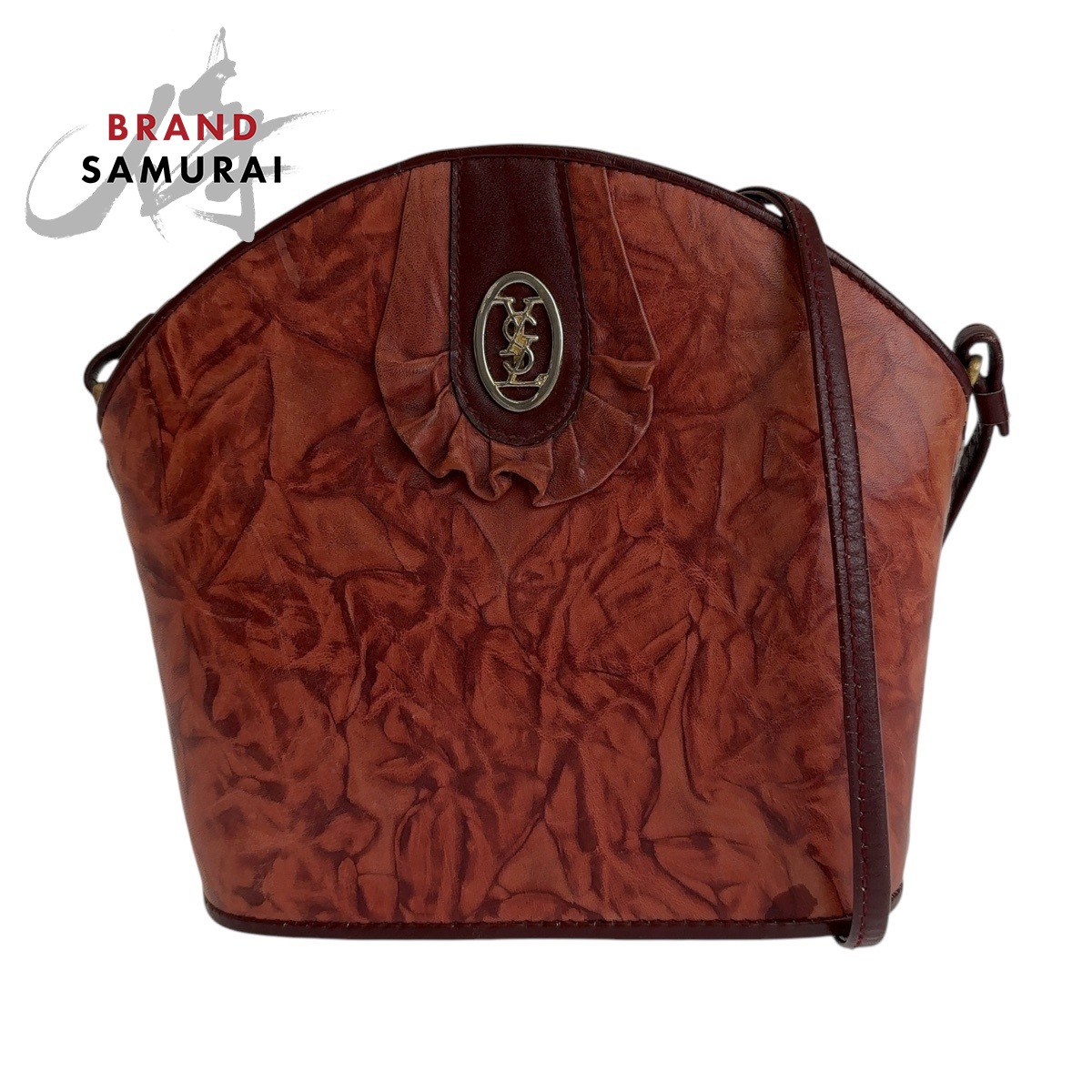 【美品】イヴサンローラン　ワンショルダー　肩掛け　YSL　唐草模様　レザー　赤色 m41936551805_1.jpg?1738048167