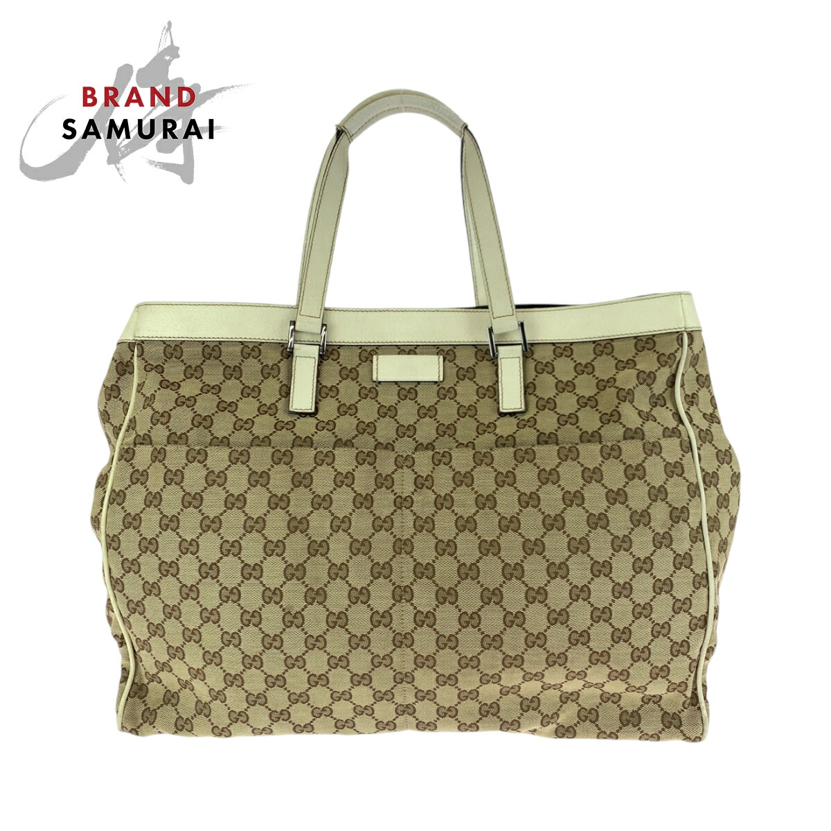 。GUCCI グッチ　ハンドバック　トートバッグ　ホワイトベージュ 楽天市場】GUCCI グッチ 211944 トートバッグ GGキャンバスx
