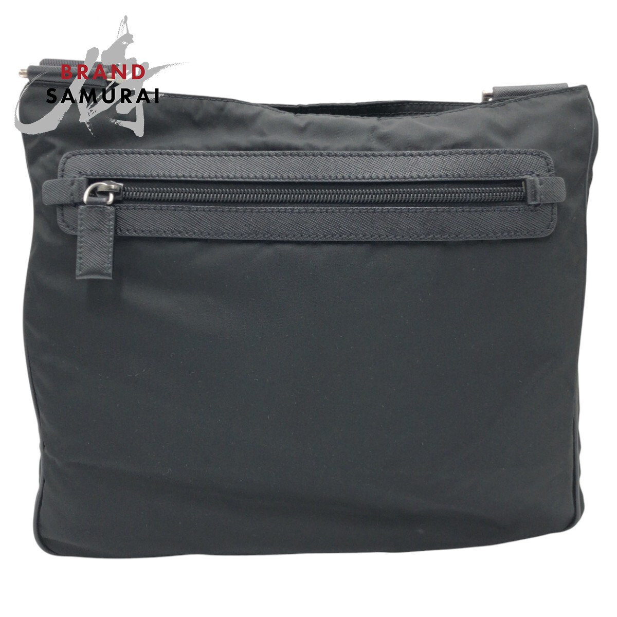 プラダ ショルダーバッグ 三角ロゴプレート テスートナイロン レザー ブラック PRADA - プラダ ショルダーバッグ 三角ロゴプレート テスート ナイロン