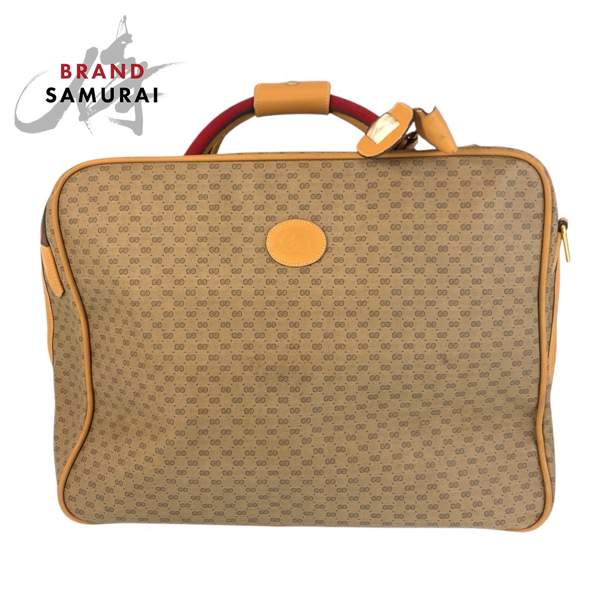 GUCCI　オールドグッチ　ボストンバッグ　ホースビット柄　ブラウン GUCCI オールドグッチ ミニ ボストンバッグ ホースビット柄 ブラウン