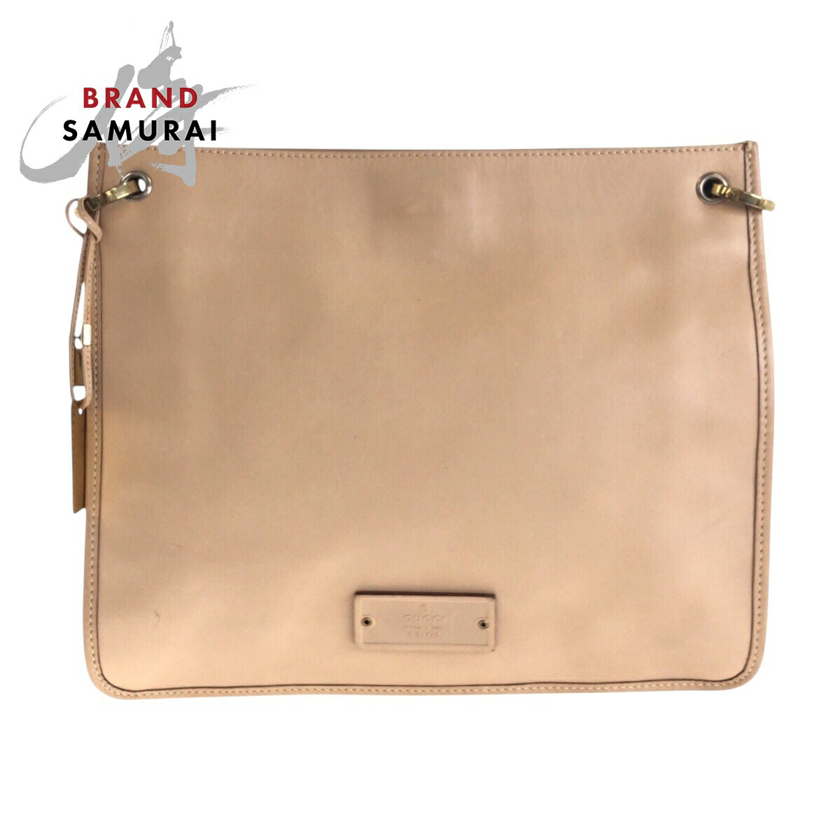 美品 GUCCI グッチ ベージュ ゴールド金具 レザー 91762 ショルダーバッグ ポシェット レディース 504893 【中古】 14,505円