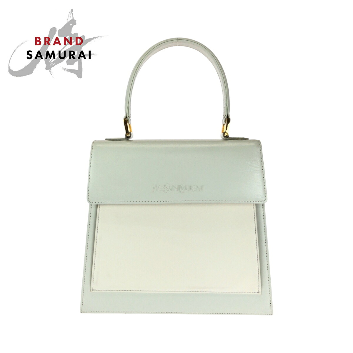 美品■イヴサンローラン　ハンドバッグ　YSL　ゴールド金具　ダイヤ　カットワーク 美品□イヴサンローラン ハンドバッグ YSL ゴールド金具 ダイヤ カット