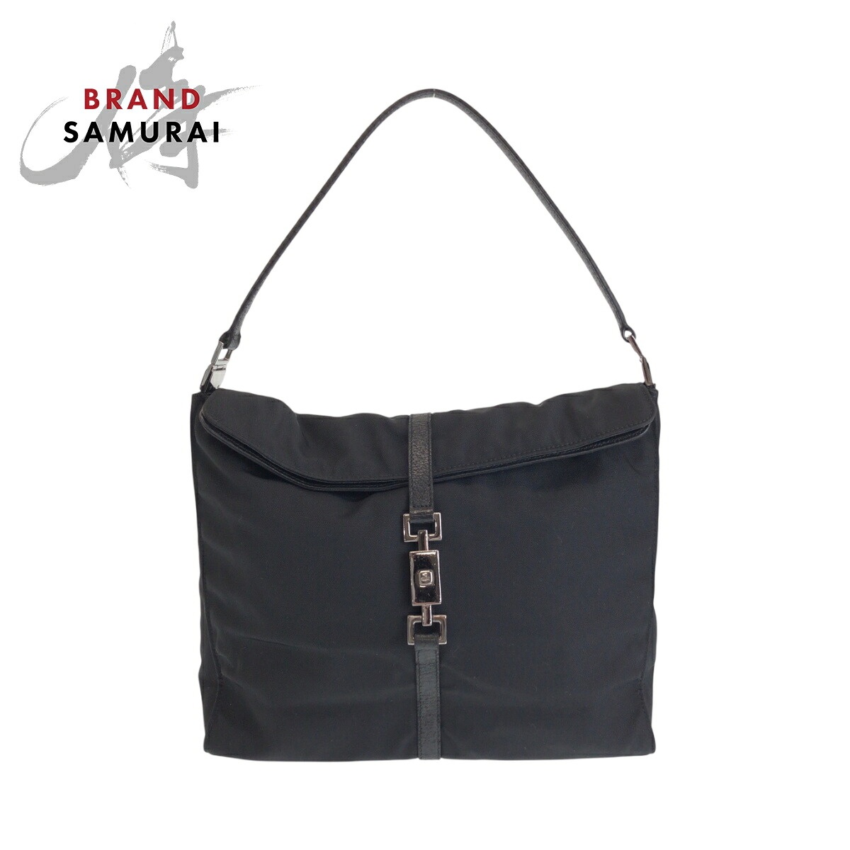 GUCCI グッチ ジャッキー ブラック 黒 シルバー金具 ナイロン 001 3355 ショルダーバッグ レディース 506363 【中古】