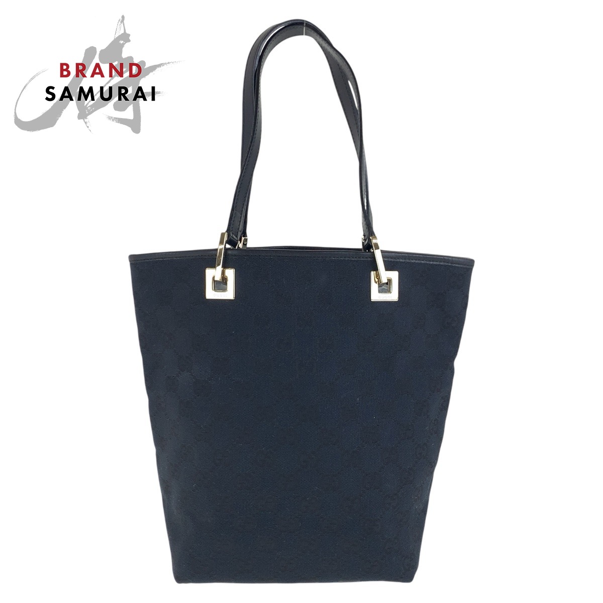 GUCCI ブラック ハンドバッグ 楽天市場】美品 GUCCI グッチ ブラック 黒 GGキャンバス /レザー 002