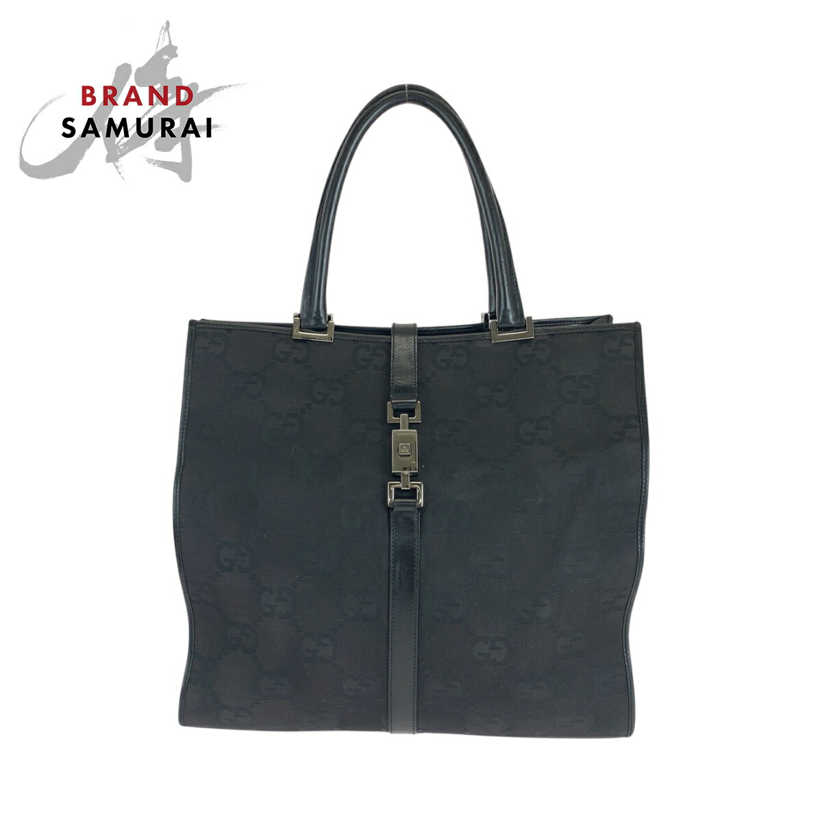 美品 GUCCI グッチ ジャッキー ブラック 黒 シルバー金具 GGキャンバス 002 1064 トートバッグ ハンドバッグ レディース 506368 【中古】
