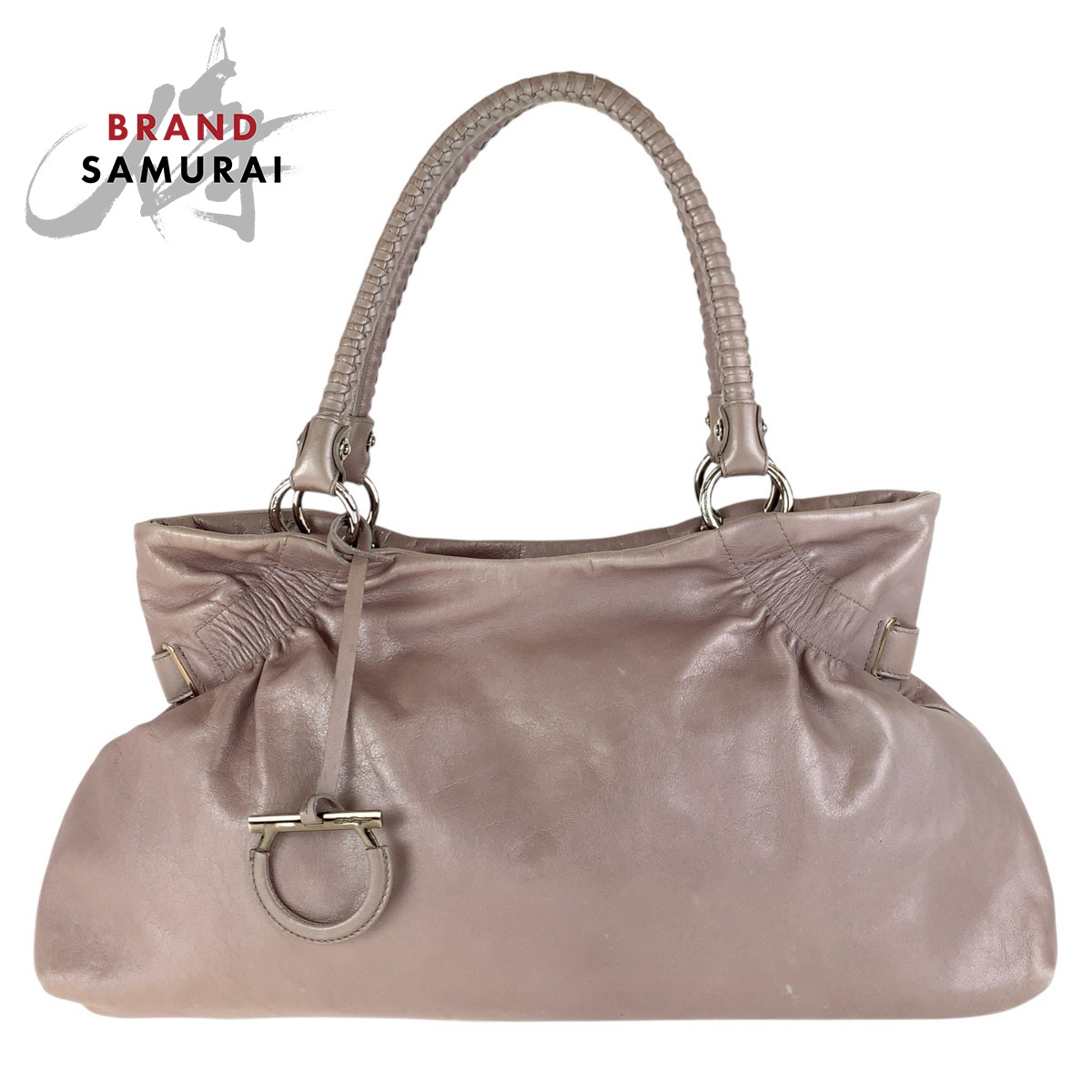 美品 Salvatore Ferragamo フェラガモ キャンバス×レザー サルヴァトーレ フェラガモ Salvatore Ferragamo ハンドバッグ